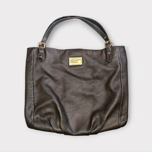 Marc by Marc Jacobs Classic Q Shop Girl Oversized Brown Leather Tote Bag